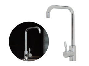 Torneira Monocomando Kitchen Em Aço Inox Polido Bica Giratória e Arejador