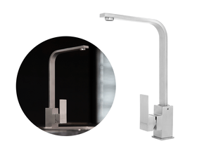 Torneira Monocomando Exclusive Em Aço Inox Escovado Bica Giratória e Arejador