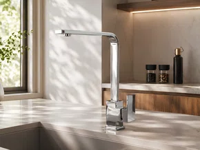 Torneira Monocomando Chrome Cromada Para Cozinha Slim DQI