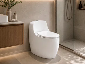 Vaso Sanitário Monobloco com Caixa Acoplada em Cerâmica Branco Soft Close