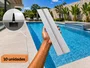 10 Ralos Grelha Linear Para Borda Piscina 50x12 Cm Em Inox
