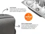 Cuba Basic 50x40 Inox Acetinado Embutir Com Válvula (Outlet)