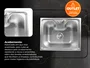 Cuba Basic 50x40 Inox Acetinado Embutir Com Válvula (Outlet)