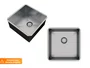 Cuba De Embutir Pia Quadrada 40x40cm Em Aço Inox Escovado Com Válvula De 4.1/2 (Outlet)