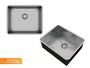 Pia De Embutir Quadrada 50x40cm Profunda Em Aço Inox Escovado Com Válvula De 4.1/2 (Outlet)