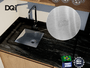 Cuba De Embutir Quadratta DQI 31x30cm Em Aço Inox Escovado Com Válvula De 3.1/2