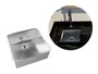 Cuba De Embutir Quadratta DQI 31x30cm Em Aço Inox Escovado Com Válvula De 3.1/2