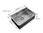 Cuba De Embutir Quadratta 60x40cm Em Aço Inox Escovado c Escorredor + Grade Aramada e Válvula De Ø4.1/2"