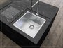 Cuba De Sobrepor Quadratta 40x40cm Em Aço Inox Escovado c Escorredor e Válvula De Ø4.1/2"