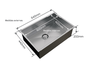 Cuba De Sobrepor Quadratta 60x40cm Em Aço Inox Escovado c Escorredor e Tampa Decorativa Para Válvula De Ø4.1/2"