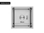 Cuba De Sobrepor Calha Úmida Essence 44x44cm Em Aço Inox Escovado Com Escorredor Válvula De 4.1/2