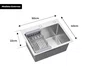 Cuba De Sobrepor Essence 50x40cm Em Aço Inox Escovado Com Escorredor Extensível E Válvula De 4.1/2