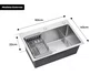 Cuba De Sobrepor Essence 60x40cm Em Aço Inox Escovado Com Escorredor Extensível, Dispenser Dosador E Válvula De 4.1/2