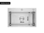Cuba De Sobrepor Essence 60x40cm Em Aço Inox Escovado Com Escorredor Extensível, Dispenser Dosador E Válvula De 4.1/2