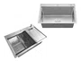 Cuba De Sobrepor Essence 68x46cm Em Aço Inox Escovado Com Acessórios E Válvula De 4.1/2