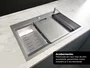 Cuba De Sobrepor Essence 68x46cm Em Aço Inox Escovado Com Acessórios E Válvula De 4.1/2