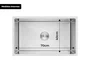 Cuba De Sobrepor Calha Úmida Essence 75x45cm Em Aço Inox Escovado Com Válvula De 4.1/2