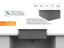 Cuba Sobrepor Platino 60x40cm Em Aço Inox Escovado Completa Com Acessórios e Válvula 4.1/2" (Outlet)