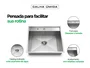 Cuba De Sobrepor Platino Exclusive 60x40 cm Com Válvula 4 1/2 e Grade Protetora