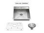 Cuba De Sobrepor Platino Exclusive 60x40 cm Com Válvula 4 1/2 e Grade Protetora