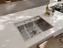 Cuba De Sobrepor Platino Exclusive 60x40 cm Com Válvula 4 1/2 e Grade Protetora