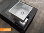 Pia De Sobrepor Quadrada 35x35cm Em Aço Inox Escovado Com Válvula De 4.1/2 (Outlet) Pia De Sobrepor Quadrada 35x35cm Em Aço Inox Escovado Com Válvula De 4.1/2 (Outlet)