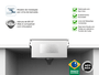 Cuba De Sobrepor Quadratta 40x35cm Em Aço Inox Escovado c Válvula De Ø3.1/2"