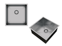 Cuba De Sobrepor Quadratta 40x40cm Em Aço Inox Escovado c Válvula De Ø3.1/2"