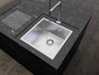 Cuba De Sobrepor Quadratta 40x40cm Em Aço Inox Escovado c Válvula De Ø3.1/2"