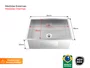 Cuba de Sobrepor Quadratta Pia 50x35cm com Válvula de 3.1/2" (Outlet) Cuba de Sobrepor Quadratta Pia 50x35cm com Válvula de 3.1/2" (Outlet)