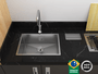 Cuba De Sobrepor Quadratta 50x35cm Em Aço Inox Escovado c Válvula De Ø3.1/2"