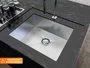 Cuba De Sobrepor Quadratta 50x40cm Em Aço Inox Escovado Com Válvula De 4.1/2 (Outlet)
