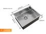 Cuba De Sobrepor Quadratta 50x40cm Em Aço Inox Escovado Com Válvula De 4.1/2 (Outlet)