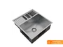 Cuba De Sobrepor Quadratta 54x58cm Em Aço Inox Escovado Com Kit Escorredor 3 Módulos Integrado Válvula De 4.1/2 (Outlet)