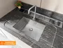 Pia De Sobrepor Cuba Quadratta 60x40cm Em Aço Inox Escovado Com Válvula De 4.1/2 (Outlet)