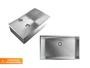 Cuba Sobrepor Quadratta 70x40cm Pia Aço Inox Escovada Com Válvula De 4.1/2 (Outlet)