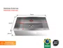 Cuba Sobrepor Quadratta 70x40cm Pia Aço Inox Escovada Com Válvula De 4.1/2 (Outlet)