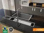 Cuba Sobrepor Quadratta 70x40cm Pia Aço Inox Escovada Com Válvula De 4.1/2 (Outlet)
