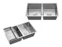 Cuba Dupla Sobrepor Calha Úmida Essence 78x43cm Aço Inox Escovado Com Escorredor E Válvula 4.1/2