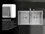 Cuba Dupla Sobrepor Calha Úmida Essence 78x43cm Aço Inox Escovado Com Escorredor E Válvula 4.1/2