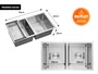 Cuba Inox Essence Dupla 78x43 Sobrepor Calha Umida Completa (Outlet)