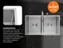 Cuba Inox Essence Dupla 78x43 Sobrepor Calha Umida Completa (Outlet)