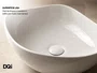 Cuba Pia de Apoio Orgânica para Banheiro e Lavabo em Cerâmica Branca 38x38cm