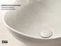 Cuba Pia de Apoio Orgânica para Banheiro e Lavabo em Cerâmica Branca 38x38cm