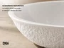 Cuba Pia de Apoio Redonda para Banheiro em Cerâmica Branca Texturizada 41cx41cm