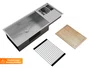 Cuba Platino Integrato LD 103x44cm Pia Aço Inox Escovada Com Tábua De Corte Esteira e Válvula de 4.1/2 (Outlet)