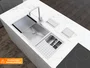 Cuba Platino Integrato LD 103x44cm Pia Aço Inox Escovada Com Tábua De Corte Esteira e Válvula de 4.1/2 (Outlet)