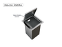 Cuba Sobrepor 40x40 + Escorredor + Lixeira 3,9 L + Dispenser Dosador + Porta Esponja Mini Com Ventosa