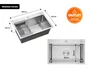 Cuba Sobrepor 60x40 Inox Escovado Flush Completa (Outlet )