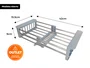 Cuba Sobrepor 60x40 Inox Escovado Flush Completa (Outlet )